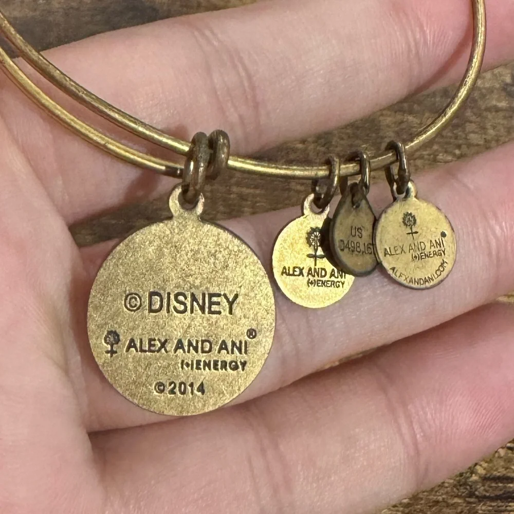 Disney Parks Alex & Ani Magic Kingdom Cinderella's Castle Gold Bracelet Original